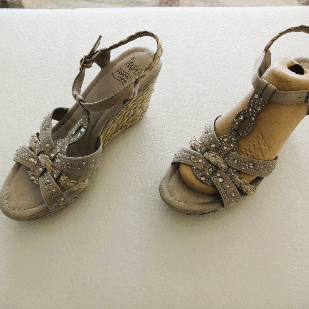 Impo Memory Foam Strappy Wedge Espadrille Sandals, Size 8.5M, NWOT - Picture 8 of 8